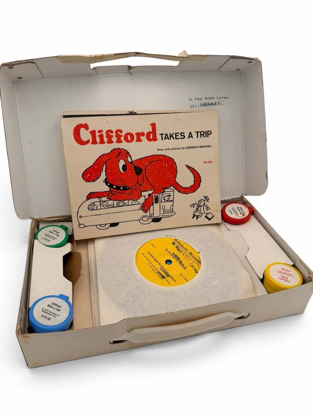 1972 Scholastic Clifford The Big Red Dog Sound Filmstrips & Records Books